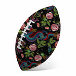 Chinese Dragon Flower Pattern Print Rugby Ball