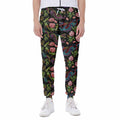 Chinese Dragon Flower Pattern Print Joggers