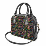 Chinese Dragon Flower Pattern Print Shoulder Handbag