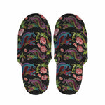 Chinese Dragon Flower Pattern Print Slippers