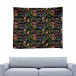 Chinese Dragon Flower Pattern Print Tapestry