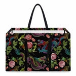 Chinese Dragon Flower Pattern Print Utility Tote Bag