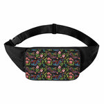 Chinese Dragon Flower Pattern Print Waist Bag