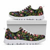 Chinese Dragon Flower Pattern Print White Running Shoes