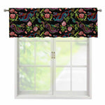Chinese Dragon Flower Pattern Print Window Valance