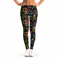 Chinese Dragon Flower Pattern Print Women's Leggings