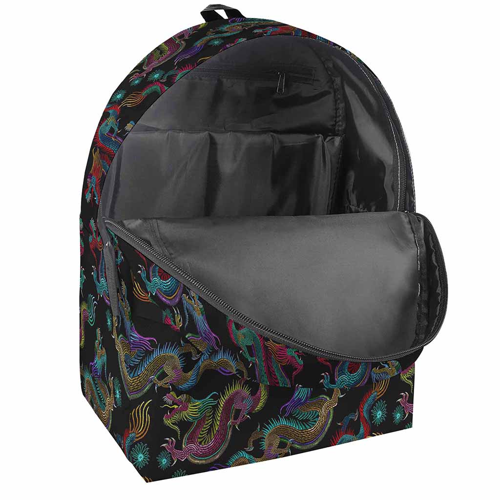 Chinese Dragon Pattern Print Backpack