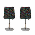 Chinese Dragon Pattern Print Bar Stool Covers