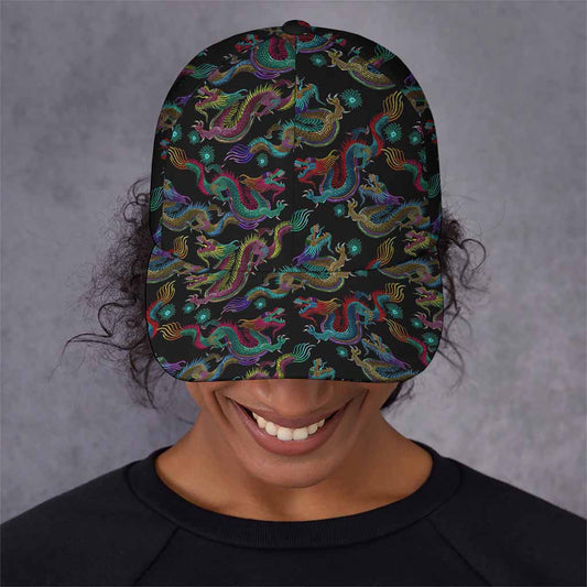 Chinese Dragon Pattern Print Baseball Cap