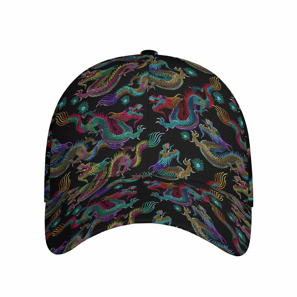 Chinese Dragon Pattern Print Baseball Cap