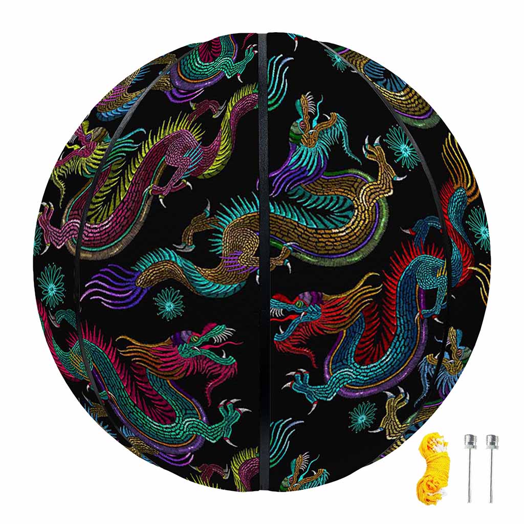 Chinese Dragon Pattern Print Basketball