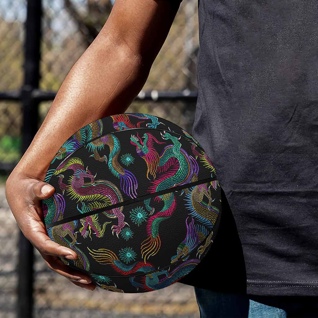 Chinese Dragon Pattern Print Basketball