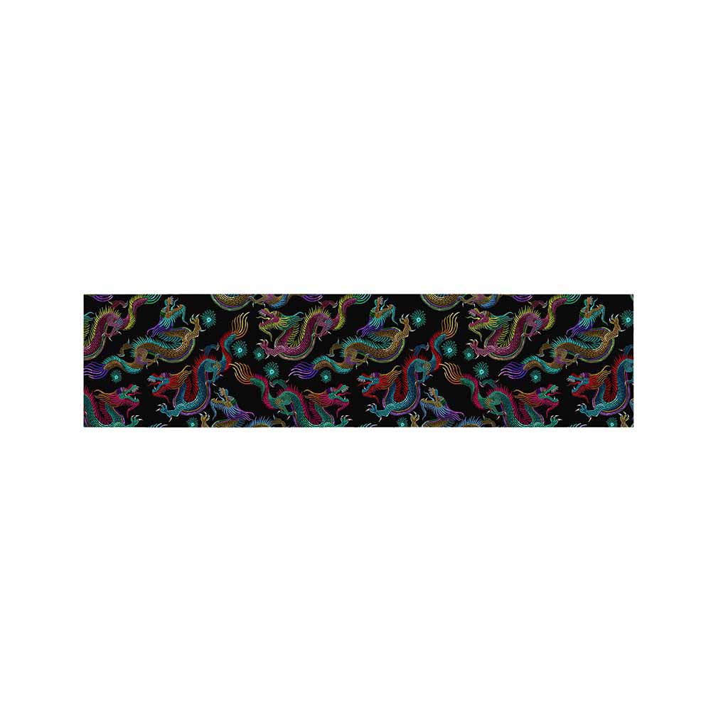 Chinese Dragon Pattern Print Bed Runner