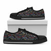 Chinese Dragon Pattern Print Black Low Top Sneakers