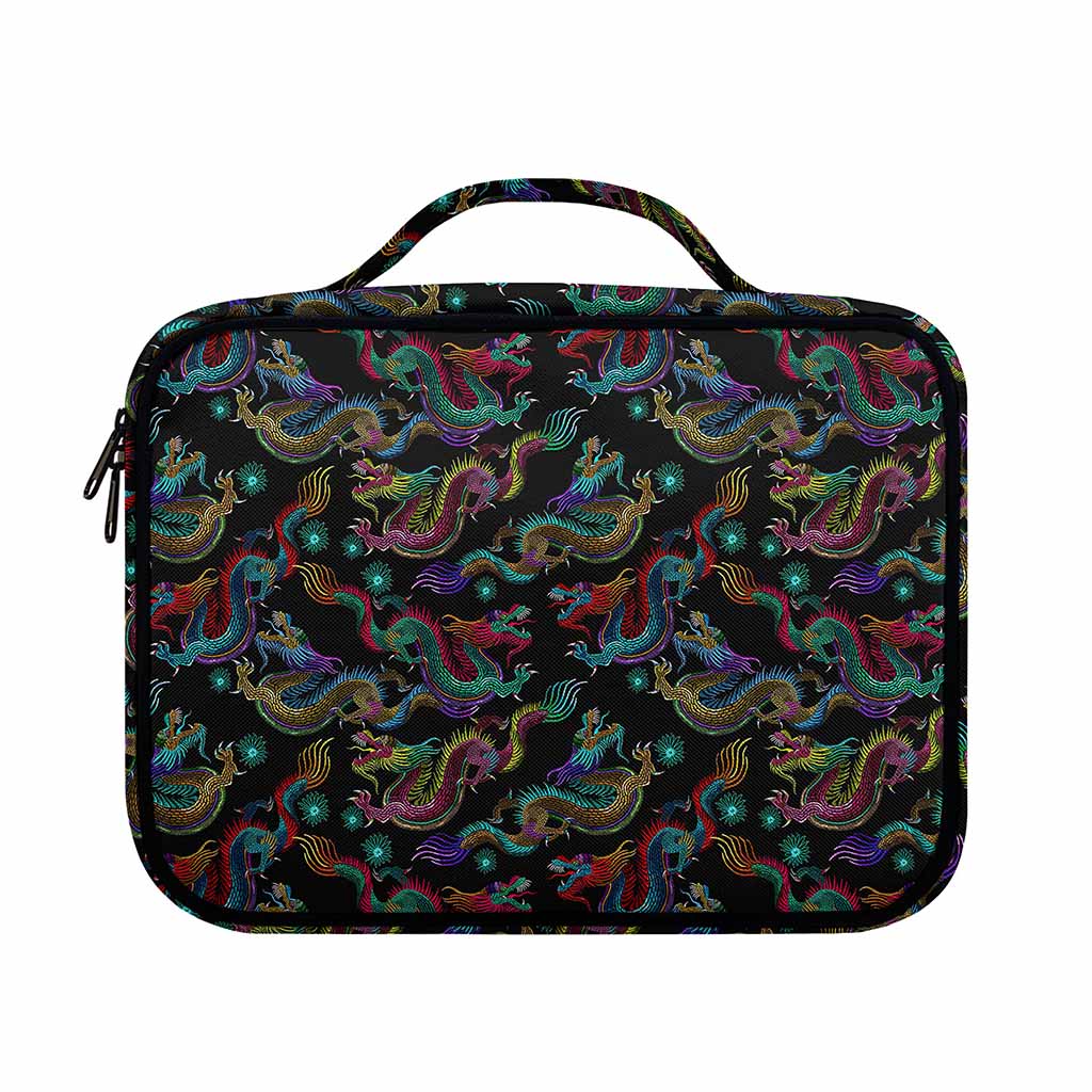 Chinese Dragon Pattern Print Briefcase Bible Bag