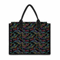 Chinese Dragon Pattern Print Canvas Tote Bag