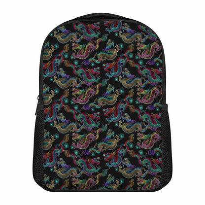 Chinese Dragon Pattern Print Casual Backpack