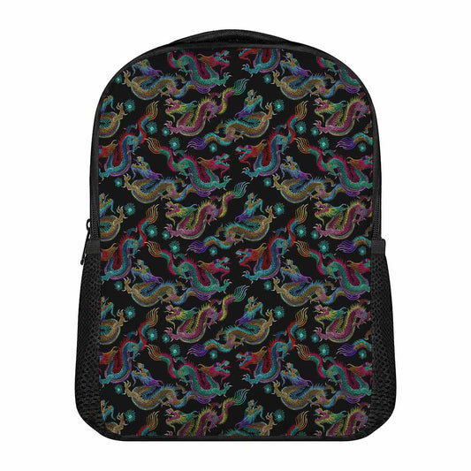Chinese Dragon Pattern Print Casual Backpack