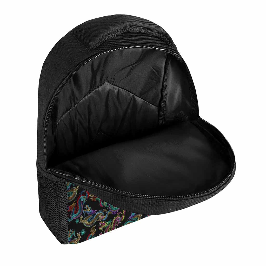 Chinese Dragon Pattern Print Casual Backpack