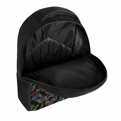 Chinese Dragon Pattern Print Casual Backpack