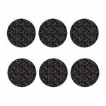 Chinese Dragon Pattern Print Coaster Set