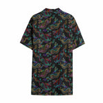 Chinese Dragon Pattern Print Cotton Hawaiian Shirt