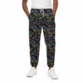 Chinese Dragon Pattern Print Cotton Sweatpants