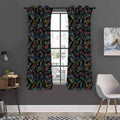 Chinese Dragon Pattern Print Grommet Curtain Panels
