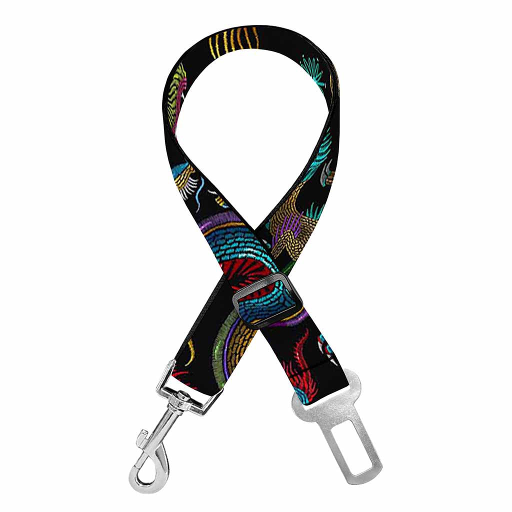 Chinese Dragon Pattern Print Dog Seat Belt