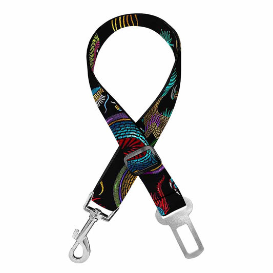 Chinese Dragon Pattern Print Dog Seat Belt