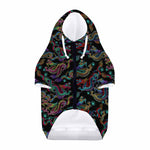 Chinese Dragon Pattern Print Dog Zip Up Hoodie