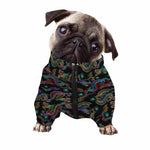 Chinese Dragon Pattern Print Dog Zip Up Jacket
