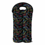 Chinese Dragon Pattern Print Double Neoprene Wine Tote