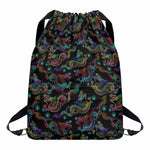 Chinese Dragon Pattern Print Drawstring Backpack