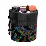 Chinese Dragon Pattern Print Drawstring Makeup Bag