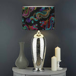 Chinese Dragon Pattern Print Drum Lamp Shade