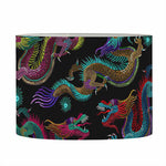 Chinese Dragon Pattern Print Drum Lamp Shade
