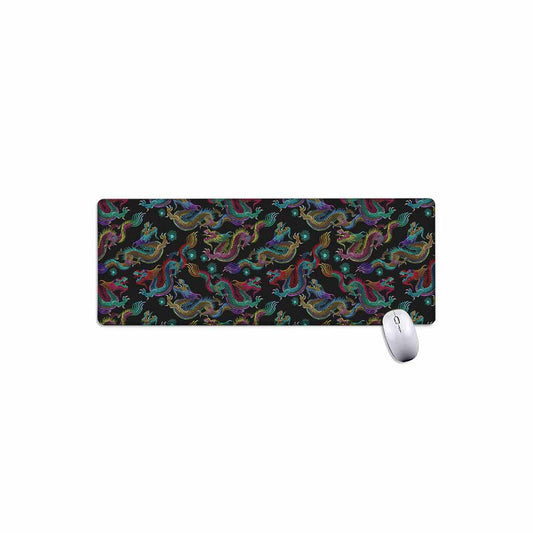 Chinese Dragon Pattern Print Extended Mouse Pad