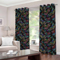 Chinese Dragon Pattern Print Extra Wide Grommet Curtains