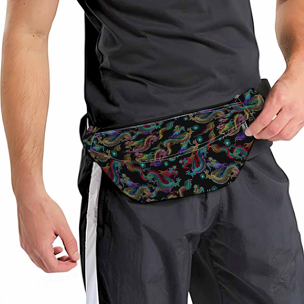 Chinese Dragon Pattern Print Fanny Pack