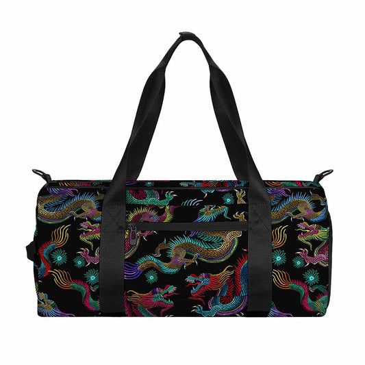 Chinese Dragon Pattern Print Gym Bag