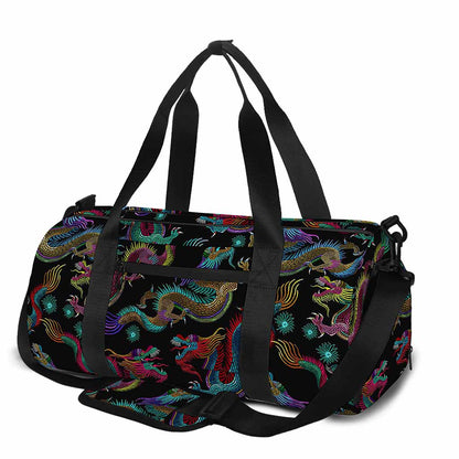 Chinese Dragon Pattern Print Gym Bag