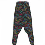 Chinese Dragon Pattern Print Hammer Pants