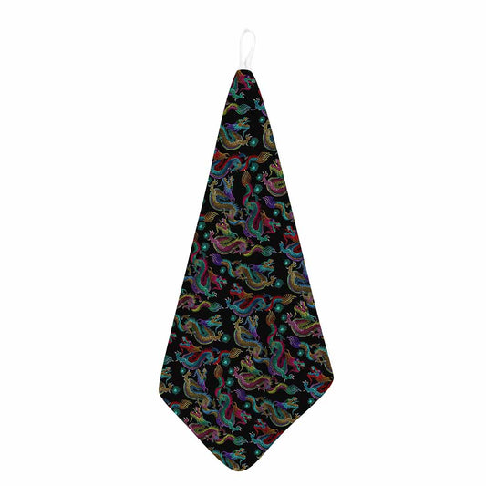 Chinese Dragon Pattern Print Hand Towel