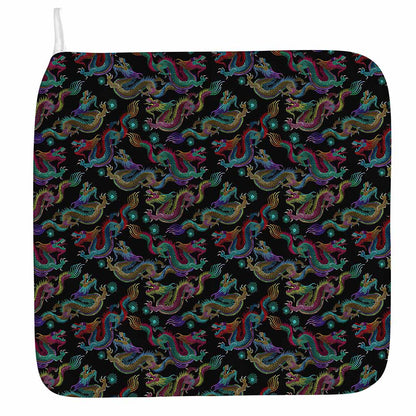 Chinese Dragon Pattern Print Hand Towel
