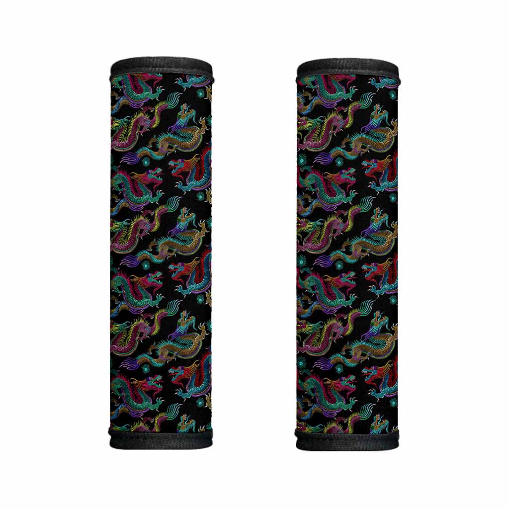 Chinese Dragon Pattern Print Handle Covers