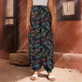 Chinese Dragon Pattern Print Harem Pants