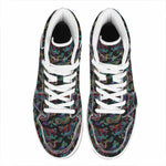 Chinese Dragon Pattern Print High Top Leather Sneakers