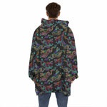Chinese Dragon Pattern Print Hoodie Blanket