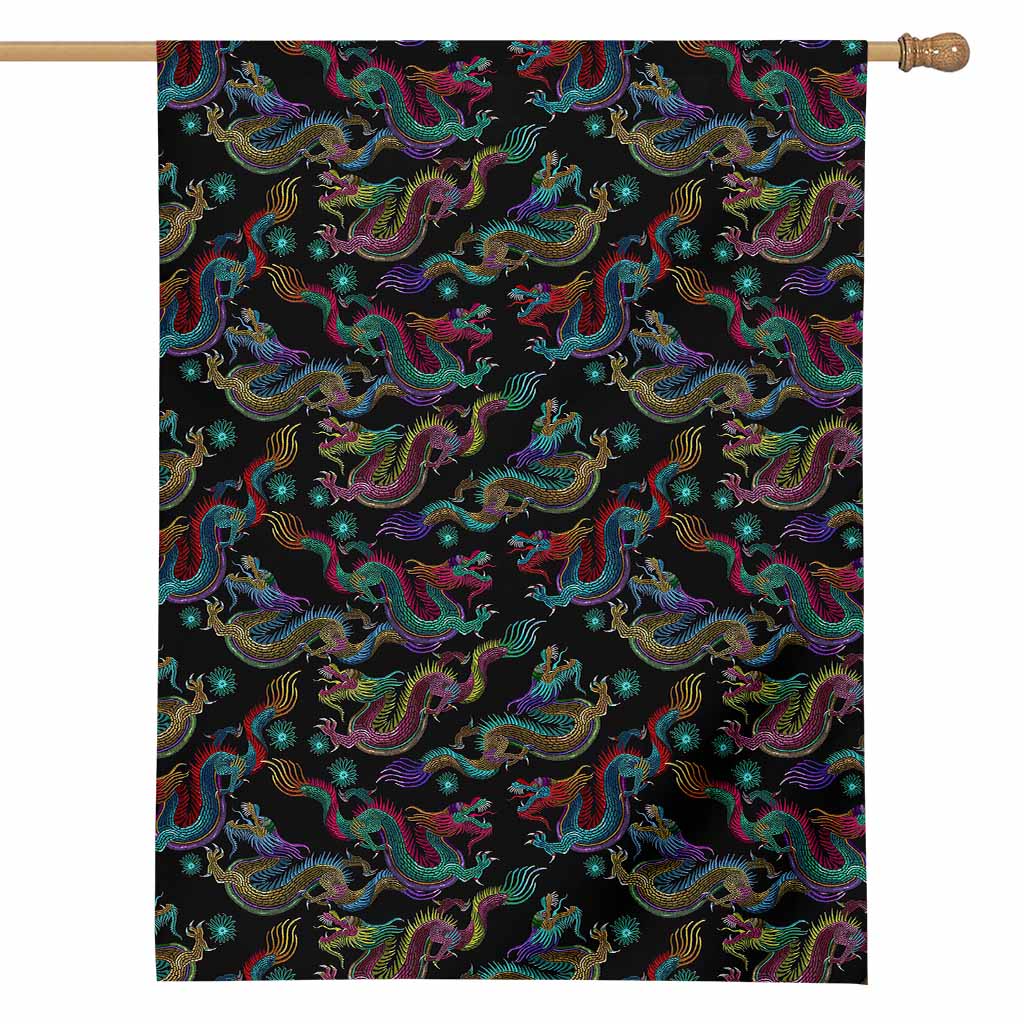 Chinese Dragon Pattern Print House Flag
